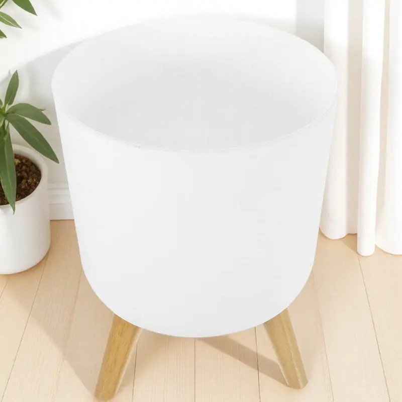 

Деревянная подставка для цветов: современное кашпо для дома и сада, декоративное, для использования в помещении и на улице, большой прочный пластиковый контейнер для растений