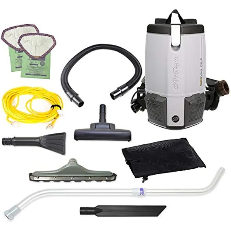 

ProTeam Commercial Backpack Vacuum Cleaner, ProVac FS 6 Vacuum Backpack with HEPA Media Filtration