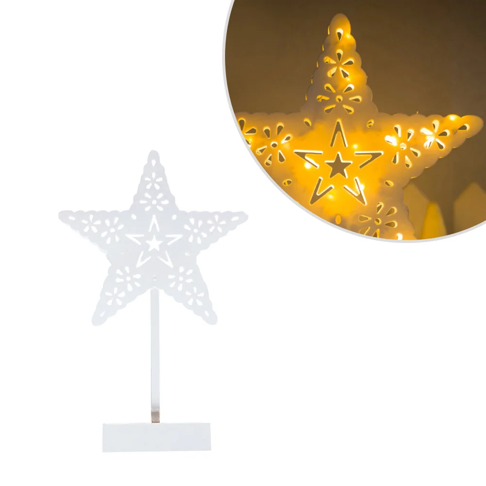 

Tabletop Star with Lights Decorate Five-pointed Christmas Decoration Ideas Desktop