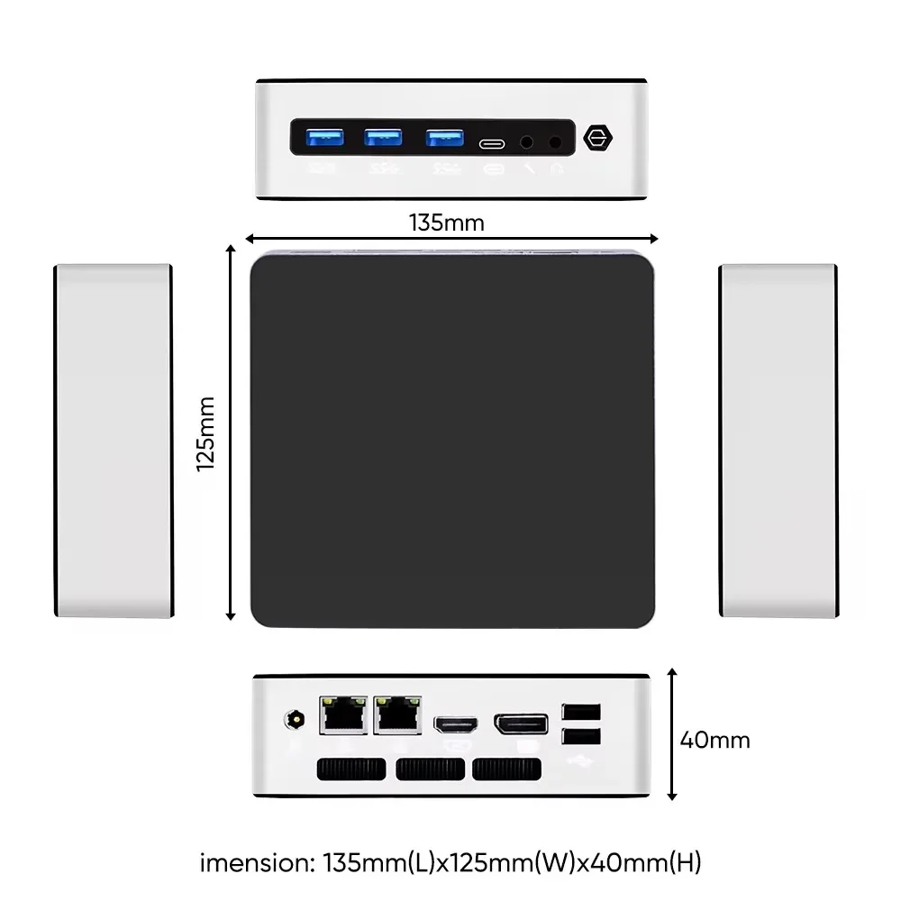 2025 Pocket Mini Computer i5 1340P i7 1255U 2xDDR5 NVMe SSD Windows 11 Pro NUC Mini Gaming PC Portable PC 3x4K HTPC WiFi6