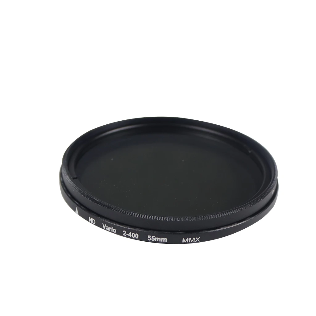 55mm Adjustable ND2-400 Lens Filter Slim Fader Variable ND2 to ND400 Neutral Density Photographic Accessories