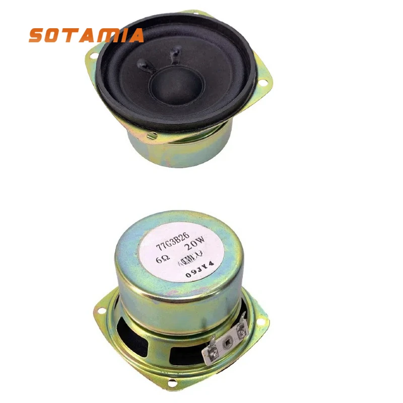 

SOTAMIA 2 шт. 3-дюймовый полнодиапазонный динамик 6 Ом 20 Вт/8 Ом 15 Вт мультимедийная реклама голосовое аудио компьютерная полка динамик