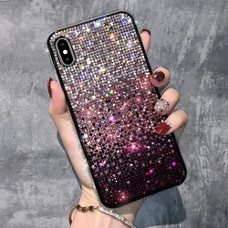 Gradual Glitter Phone Case For Samsung S24 S23 S22 S21 S20 S10 Plus Ultra Note 20 iPhone 15 14 13 12 11 Pro Max X Xs Bling Cover