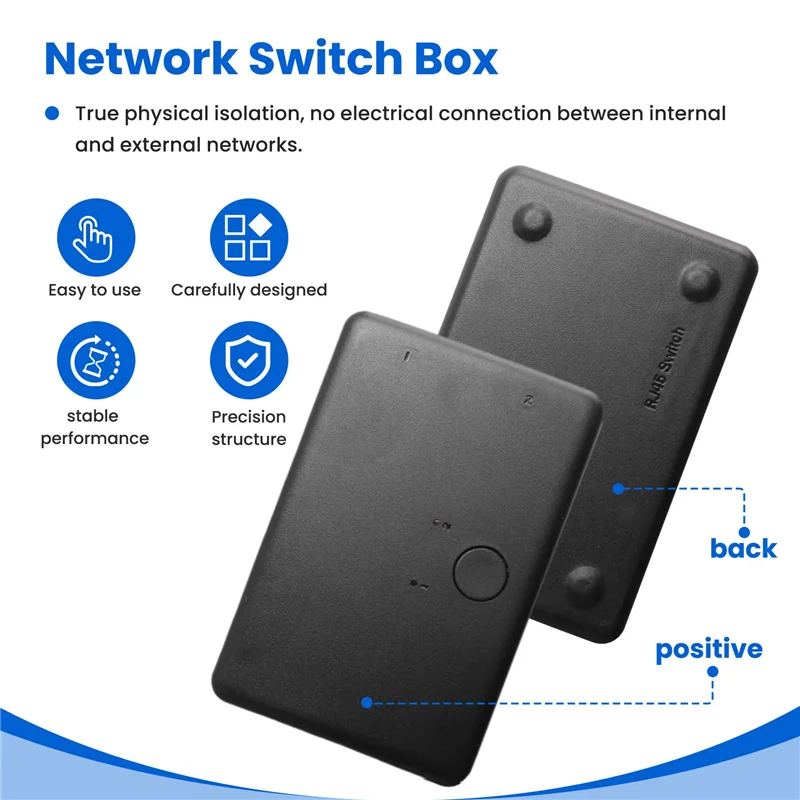 A42Z-Mini Switch Box di rete Hub Lan Rj45 a 2 porte Adattatore Internet Ethernet per computer Switch splitter Rj45