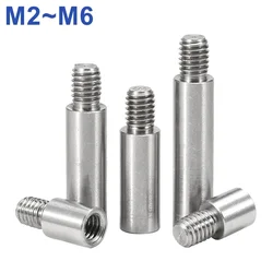 M2 M2.5 M3 M4 M5 M6 *L+4/6/8mm 304 Stainless Steel Threaded Pillar Round Spacing Screw PCB Standoff Spacer Single Head Column