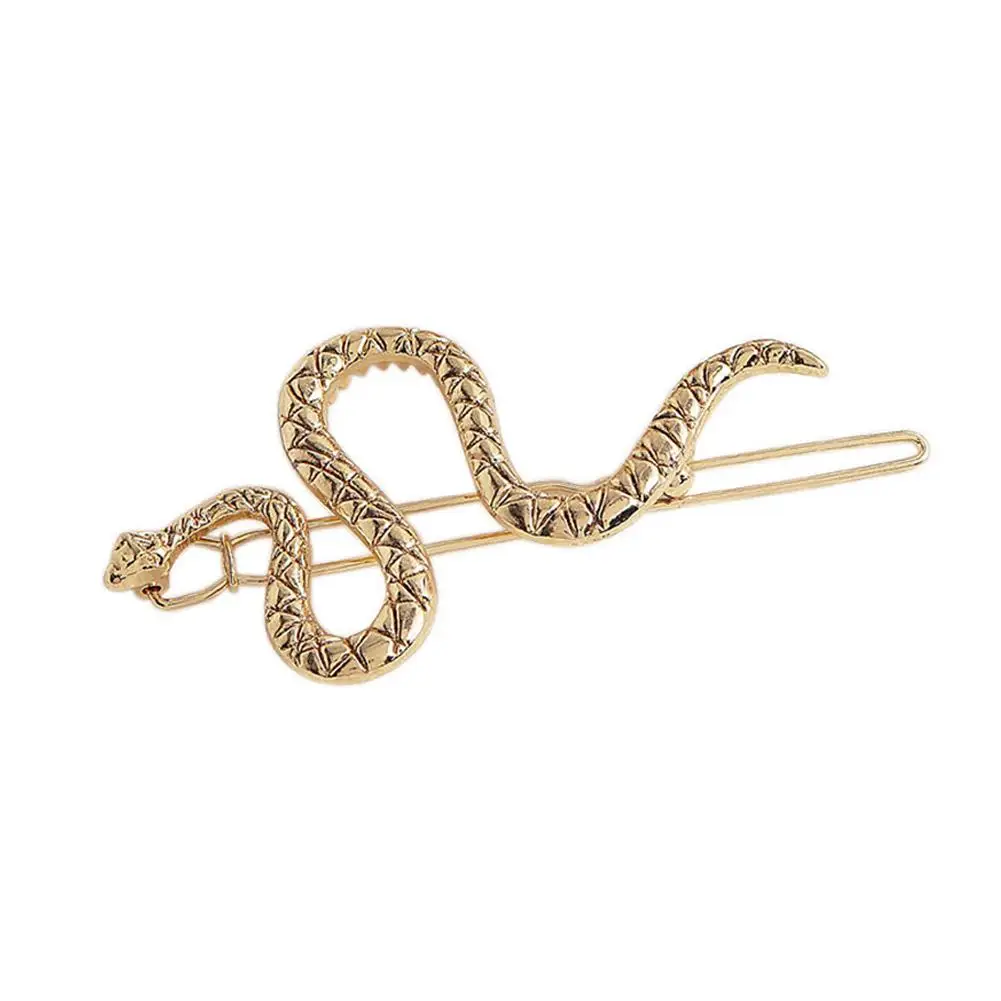 Retro Hairpin Female Ins Silver Snake Hairpin Dark Trend Side Cold Versatile Clip Style Personality Hairpins Snake D2x2