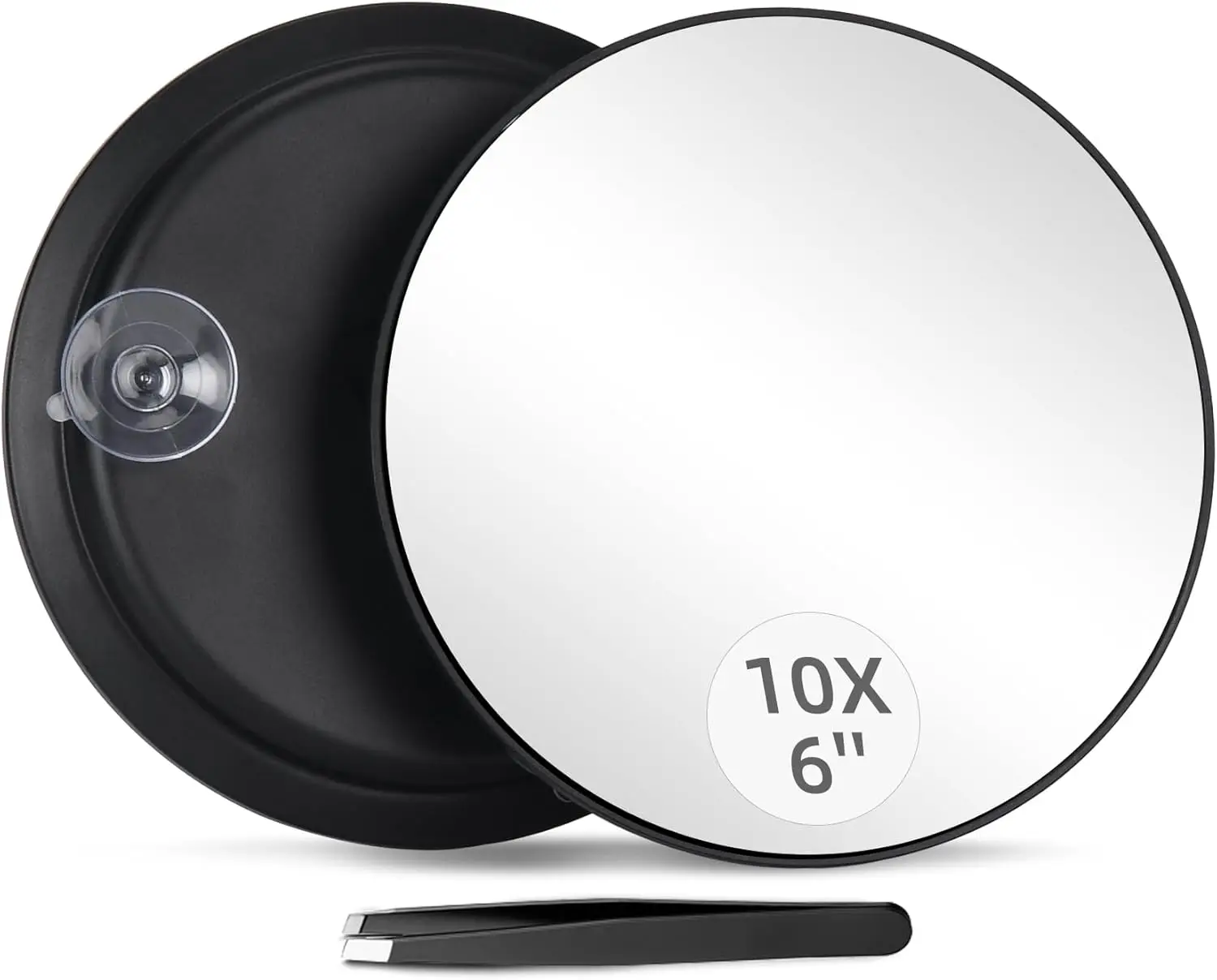 5X Makeup Magnifying Mirror 6'' Magnifying Mirror with Suction Cups, Travel Makeup 5x Magnification Large Magnified Mirror, Comp