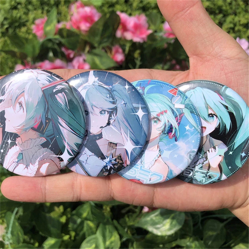 Anime Miku Mikuo Megurine Luka Cosplay Costume Accessories Brooch Pin Cartoon Badge Backpack Pendant