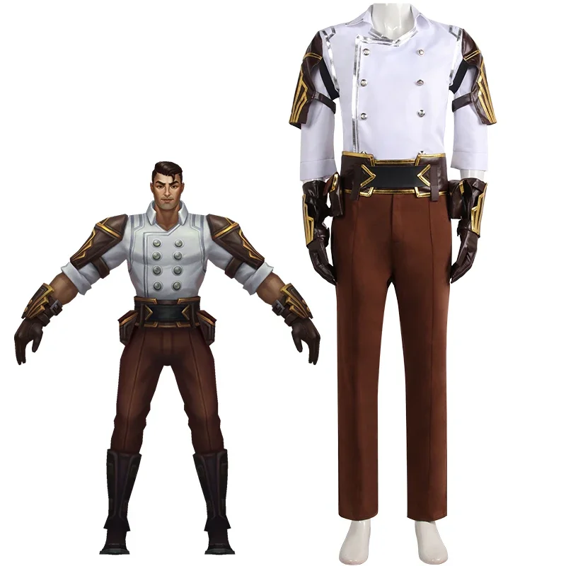 

FC6LoL Arcane Jayce Cosplay Costume The Defender Of Tomorrow Uniform Outfits Halloween Carnival Suit For Man And Women@FC8！