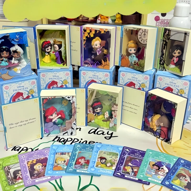 

New Genuine Disney Princess Fairy Tales Series Blind Box Beautiful Princess Mystery Box Collectible Scene Action Models Gifts
