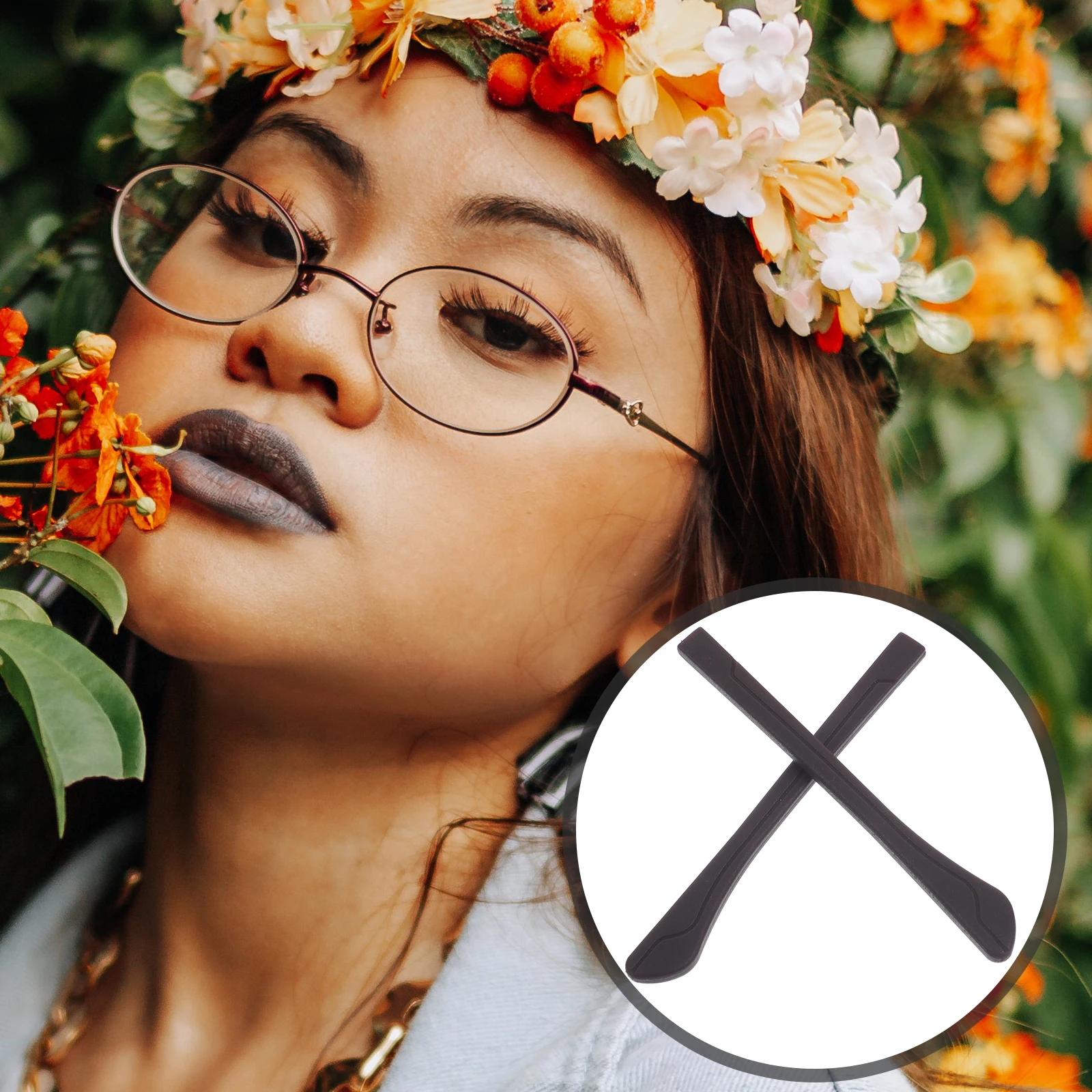 Silicone Glasses Leg Sleeve Replacement Temple Cover Eyewear Frame Protective Tip Thin Metal Arms Non Slip Design