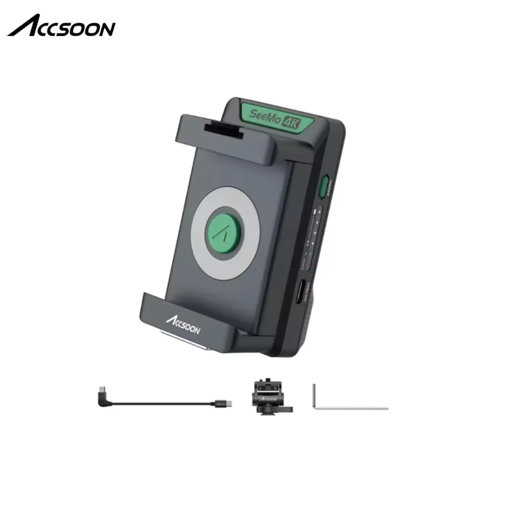 ACCSOON SEEMO 4K Wireless Image Transmission Monitor Mobile External Monitor Compatible with Android Huawei Xiaomi Samsung