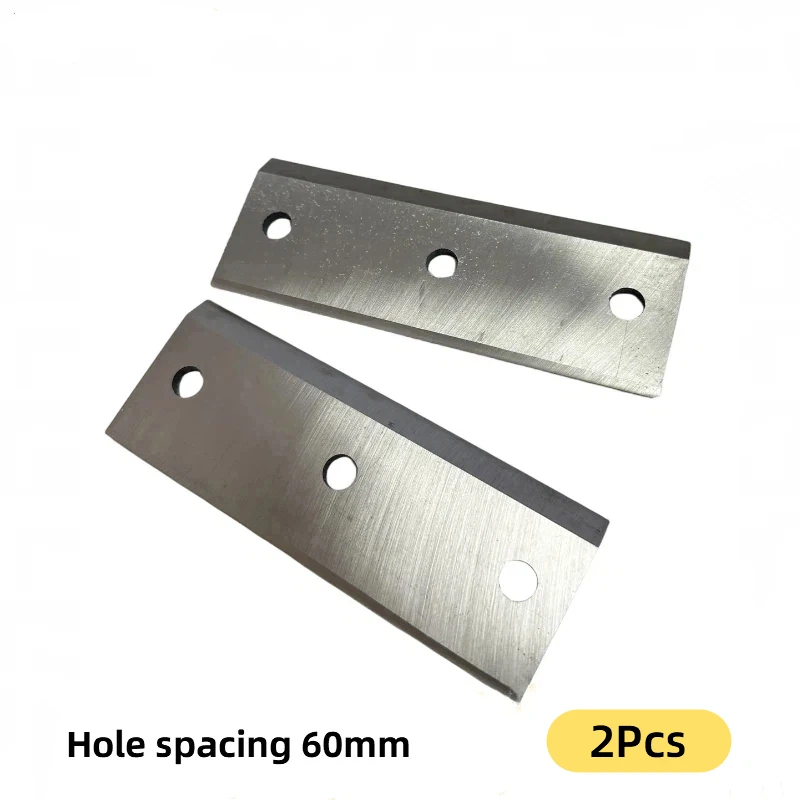 

2 шт. 3-отверстные ножи для измельчителя древесины, прокаленные, 150x55x5 мм, сталь A8, для измельчения древесины и пней