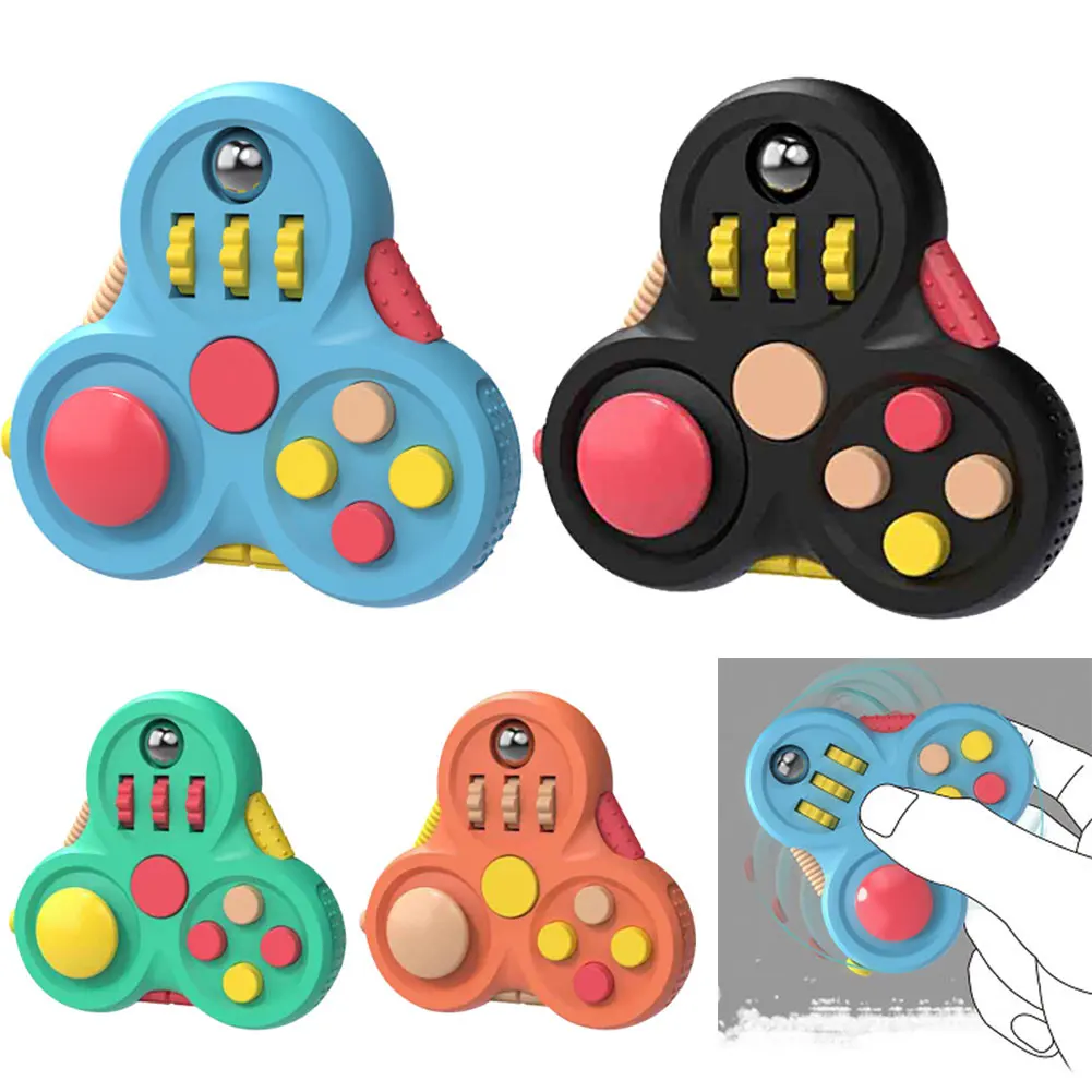 Fidget spinner alças para crianças, quebra-cabeça mágico para autismo e adhd, multicolor, 1pc