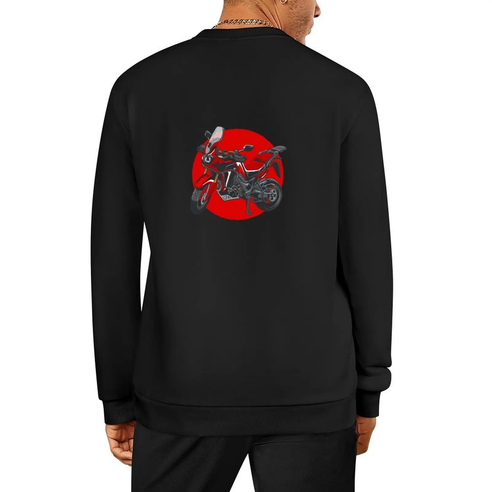 

Motorcycle CRF1000 Africa Twin / Dot Red Pullover men's coat men's clothes tracksuits mens designer clothes oversize sweatshirt