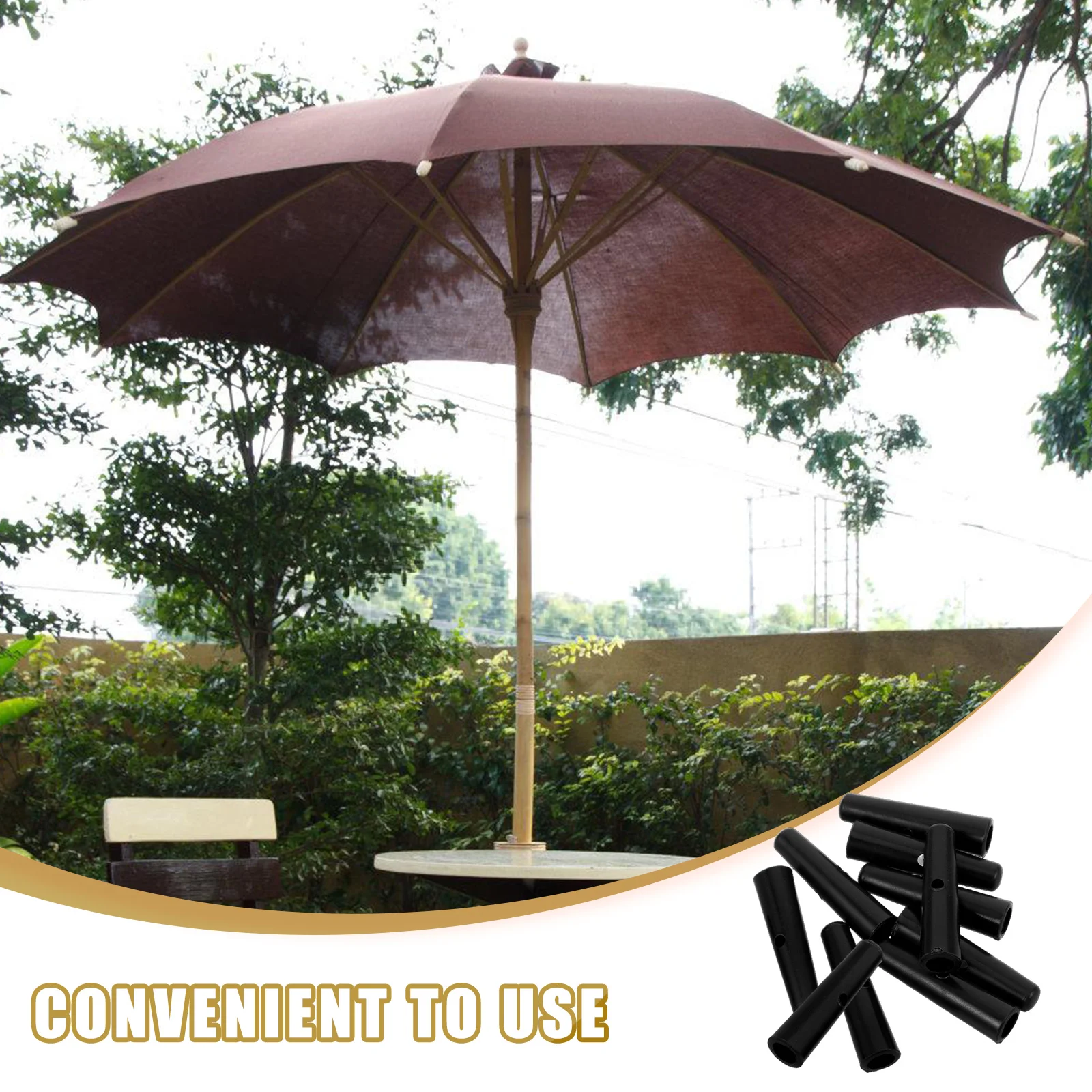 

10 Pcs Sun Umbrella Beads Foldable Gadgets Parasol Sun Umbrella Beads Patio Foldable Tail Accessories Replacements Folding