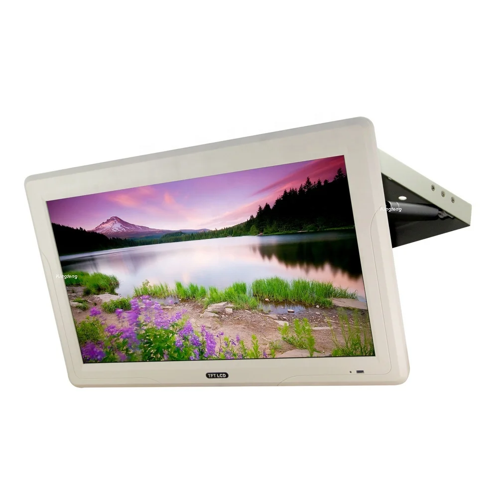 17 19 24 بوصة HD شاشة رقمية كبيرة الوجه أسفل سقف عرض ثابت شنت سيارة LCD شاشة فيديو للمدينة السفر حافلة مدرسية مدرب