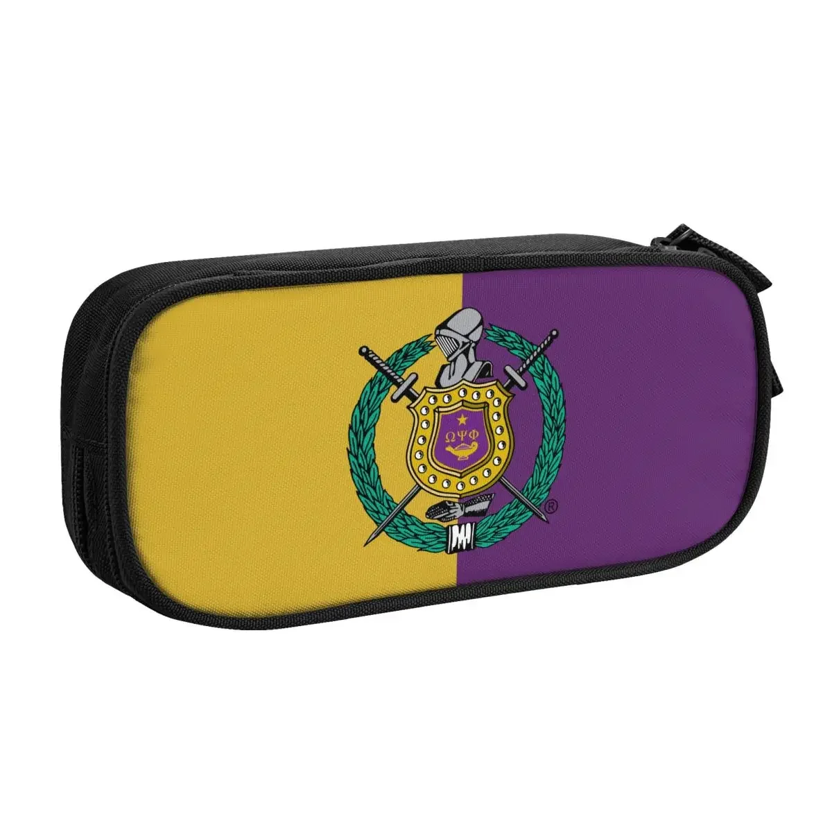 O-omega Fraternity Psi Phi OPP Big Capacity Pencil Pen Case Office College School Large Storage Bag Pouch Holder Box Organizer