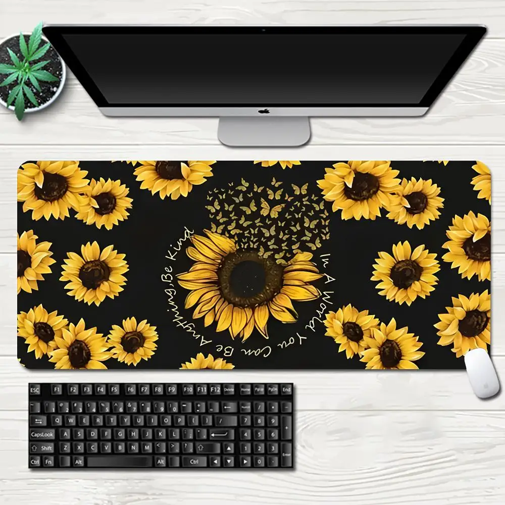 

Large Mouse Pad Flower 100x50cm Locking Edge Big Computer Mousepads Cute Mousepad Big Keyboard Mat Gamer Mouse Pads Desk Mats