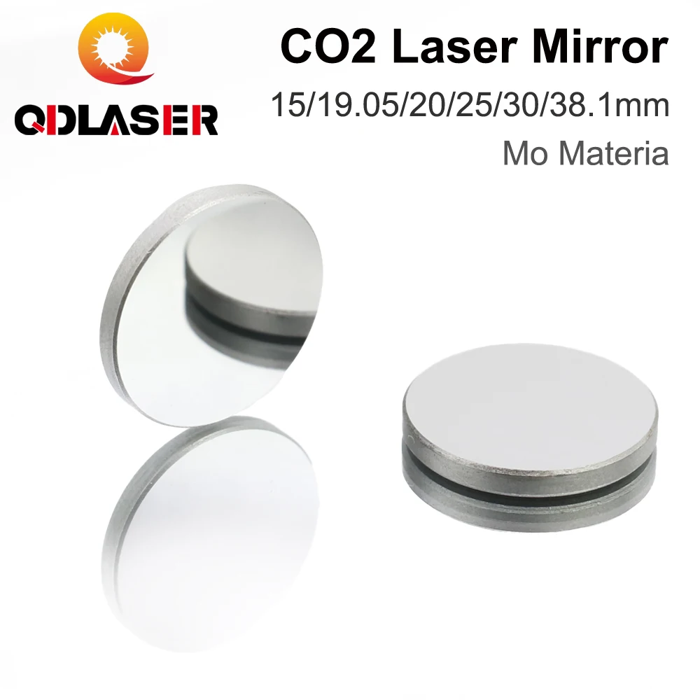 QDLASER CO2 Laser Mirror 3Pcs Mo Mirror Dia.15 19.05 20 25 30 38.1mm Thickness 3mm for CO2 Laser Cutting Engraving Machine