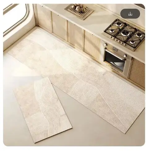 Custom Link Kitchen Waterproof Floor Mat Home Decor Luxury Non-slip Carpet Mats PVC Living Room Rug Big Size