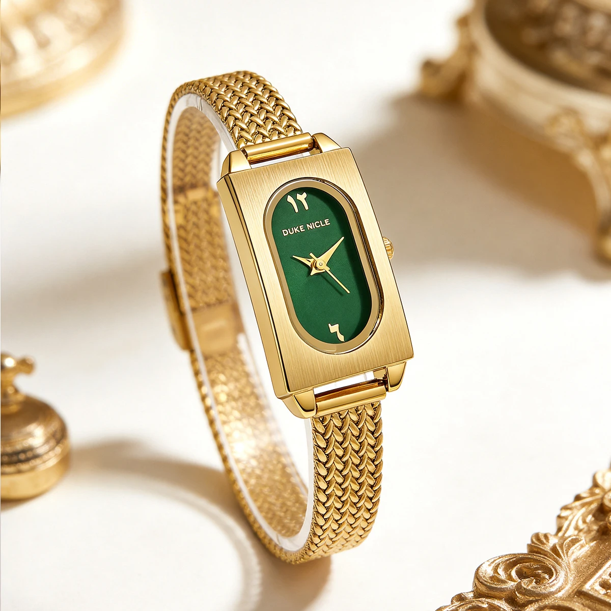 Simple Rectangle Women Quartz Watch Adjustable Steel Mesh Strap Wristwatch Clock Creative Watches Relojes Mujer  