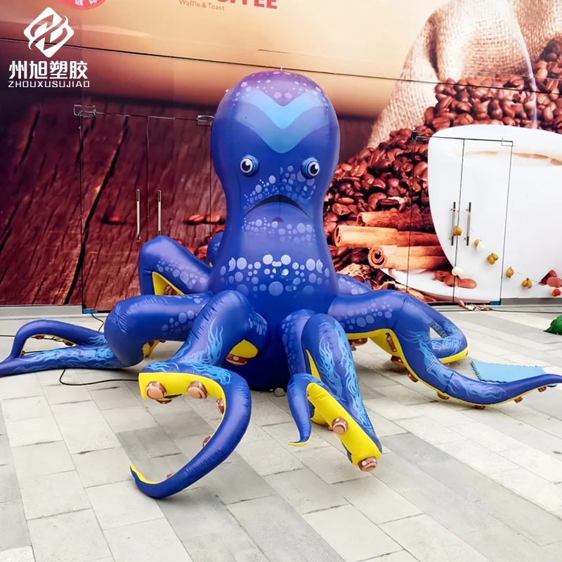 

Индивидуальные надувные мультяшные реалистичные воздушные модели осьминога - реквизит для наружного украшения для аквариумов и океанов