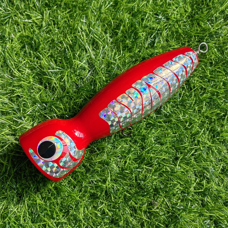 Topwater Big Game Gamma Poper Wooden Stickbait Surface Trolling Lure 160mm/110g Boat Fishing Artificial Carpenter Bait Lure