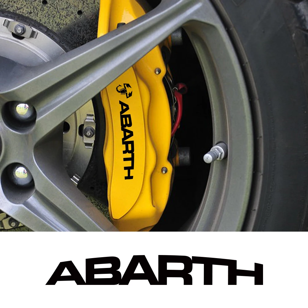 6 uds pinza de freno de coche insignia pegatina calcomanía accesorios de sintonización de coche para Fiat 500 Abarth Punto Panda Bravo Tipo Ducato 250 Argo