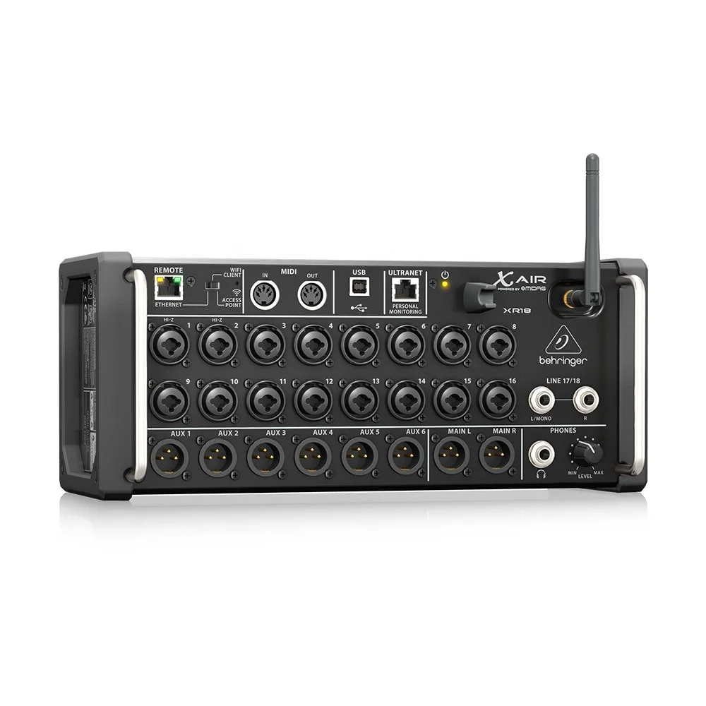 

Behringer X AIR XR18 Digital Mixer Tablet-Controlled 18-Channel Audio Mixer Indoor Studio Music Equipment