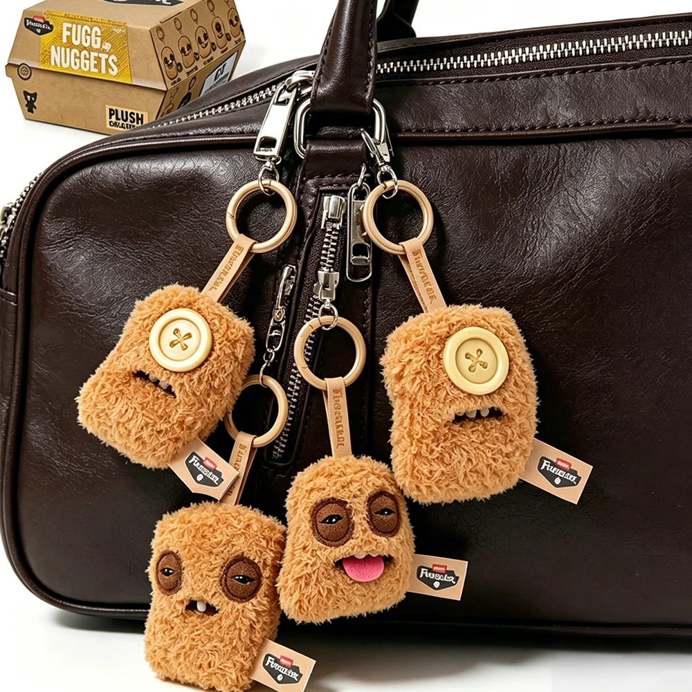 Peluche originale Fuggler, Boîte mystère FUGG NUGGETS, Nuggets de poulet Colonel, Monstre moche en peluche, 8,5-9,5 CM, Cadeaux