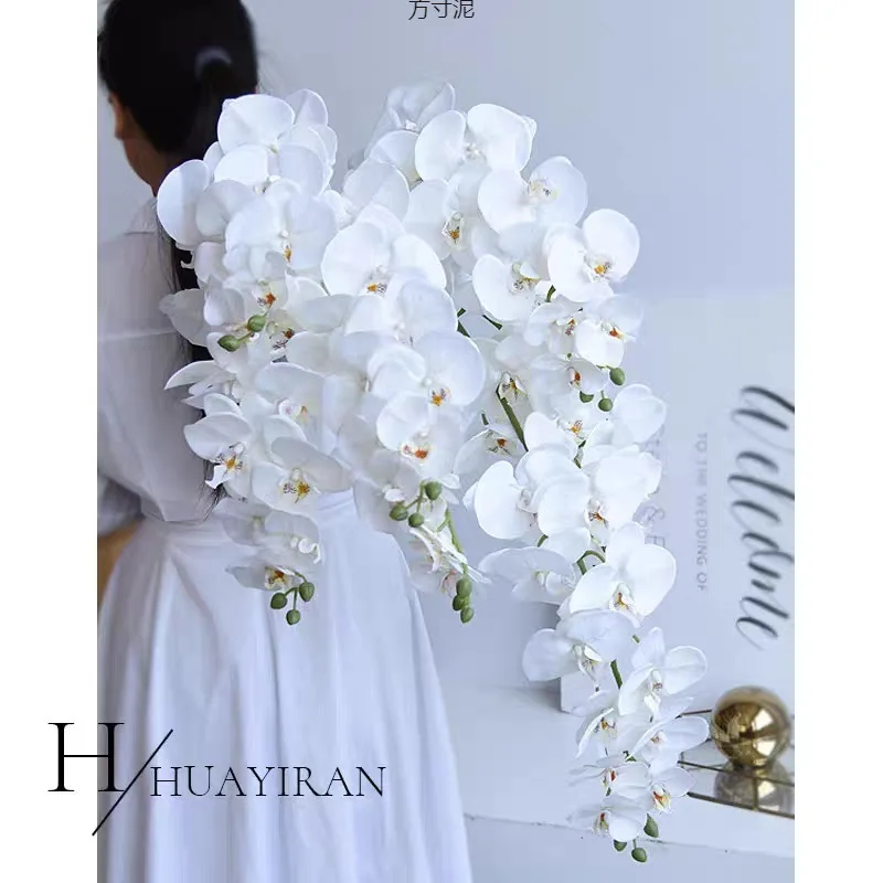 Künstliche 9 Phalaenopsis-Blumensträuße, Wohnzimmer, Esszimmer, Raummöbel, Foto-Requisiten, dekoratives Blumenarrangement