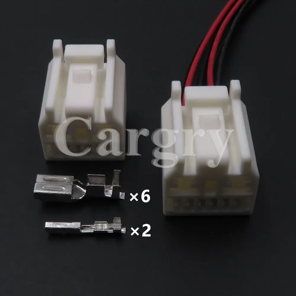 

1 Set 8P Car Steering Power Socket AC Assembly Auto Pin Plug 6098-2103 Auto Harness Connector