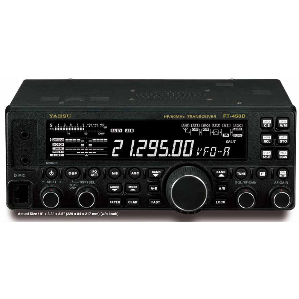 

FT-450D Yaesu 100W All Mode HF/50 MHz Base Transceivers with IF/DSP Shortwave LCD Display Built-in Antenna Tuning System