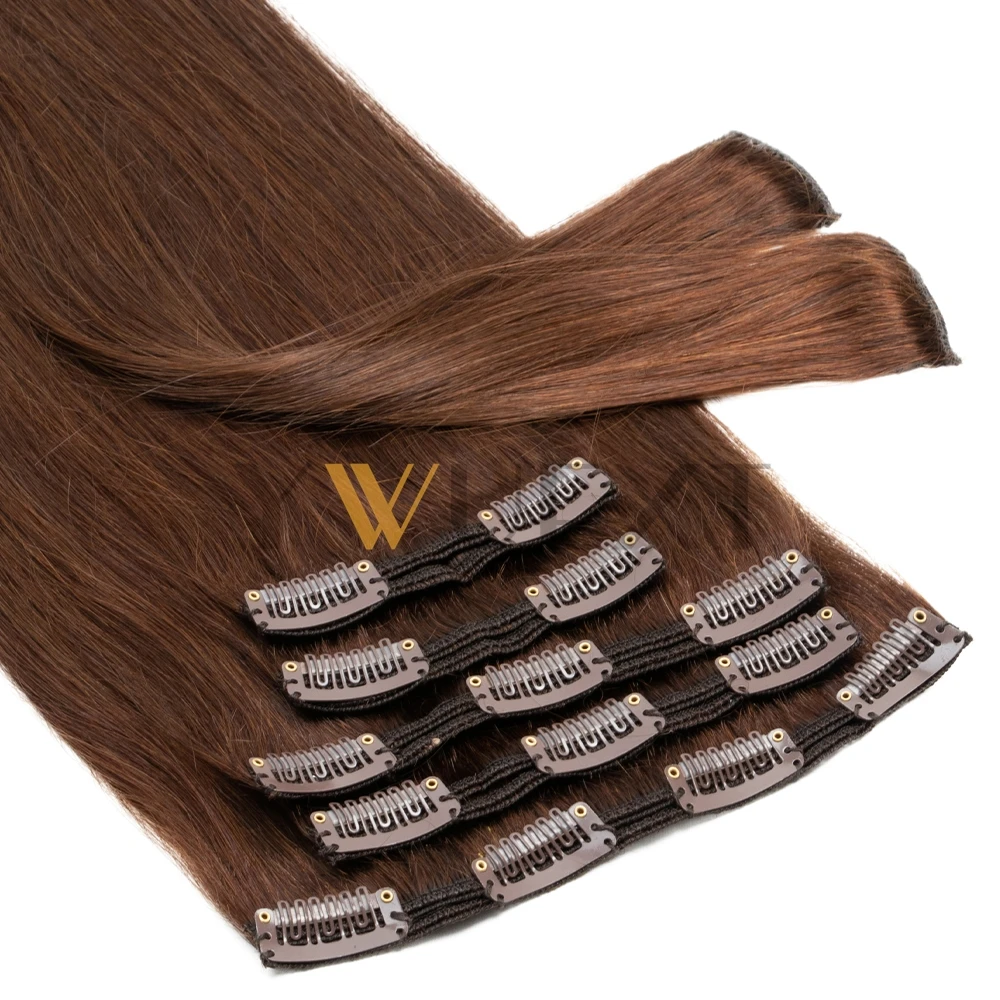 Clip in Menselijk Haar 7 stks/set Machine Remy Natuurlijke Clip Menselijk Haarverlenging 12 "-24" inch Echte Natuurlijke Clip Op 50G-120G