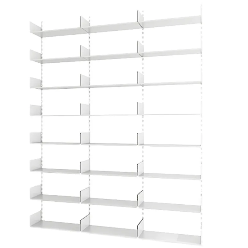 Imagem -05 - Multi-layer Wall Mounted Metal Bookshelf Display Whole Wall Track Combinação de Estante Decoração do Armário Decoração Simples