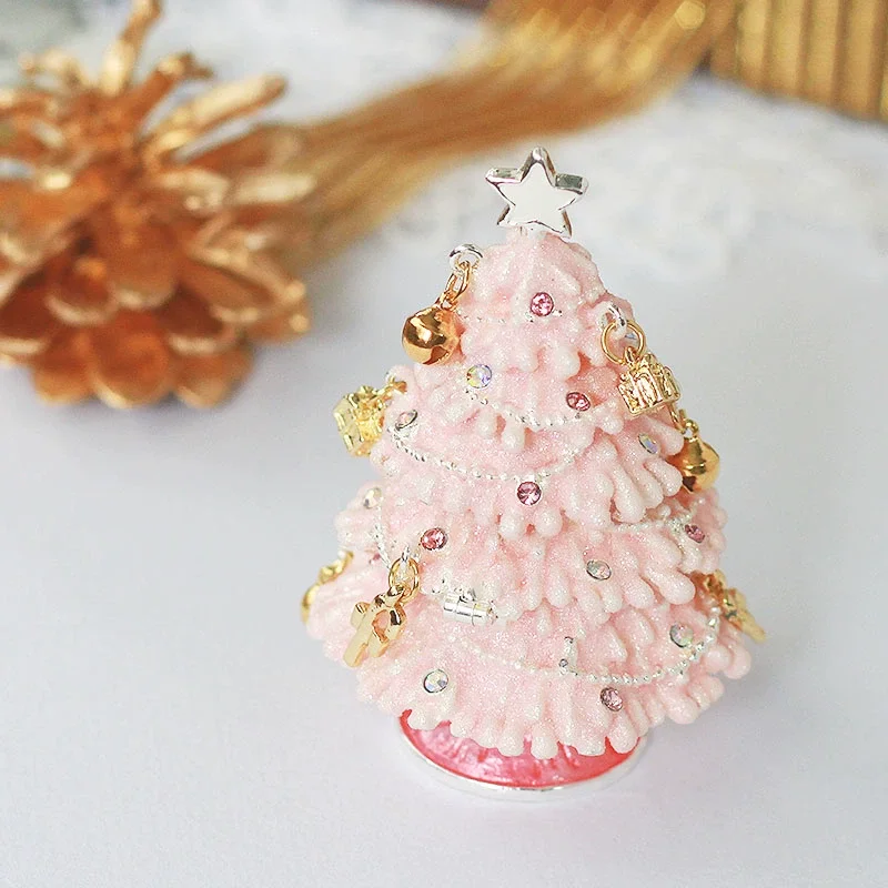 Christmas Tree Jewelry Box Christmas Gift Cute Winter Snowman Desktop Ornament