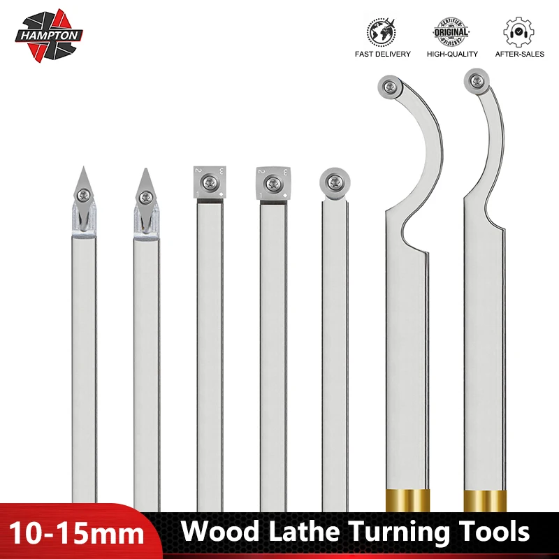

HAMPTON Wood Turning Tool Woodworking Lathe Tool With Carbide Insert Rougher Finisher Swan Neck Hollowing Tools