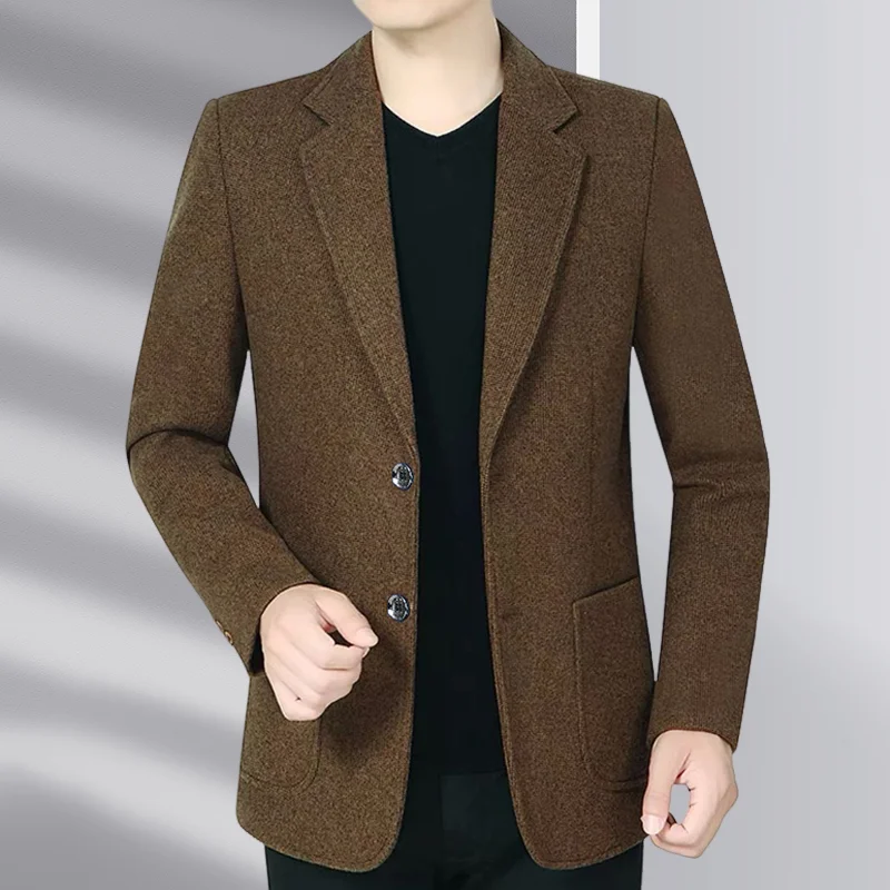 

Blazer Men's Business Gentleman Wedding Fashionable Solid Color Best Man, Slimming and Casual Middle-aged and Elderly Blazer