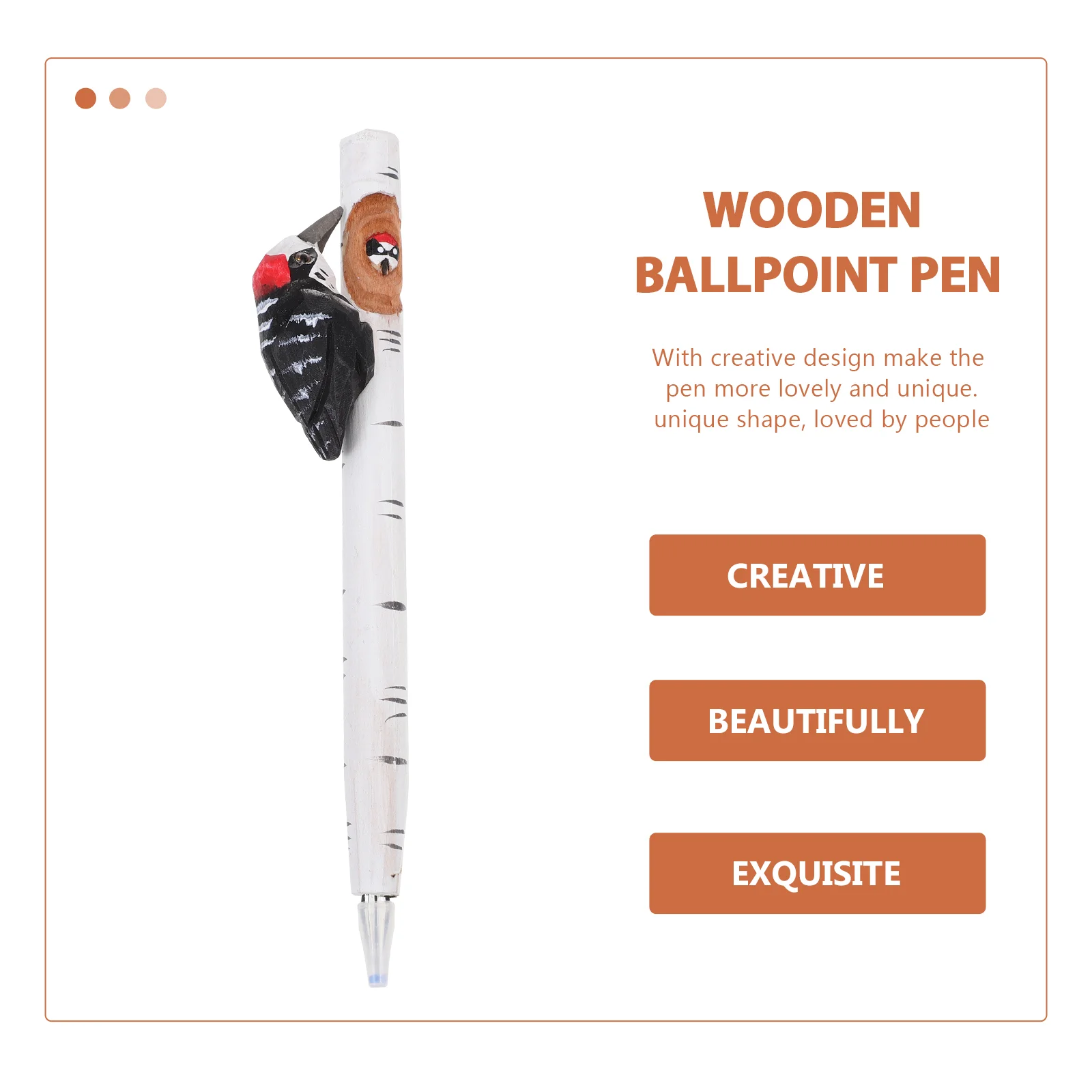 Cute Stationary Supplies Woodpecker Ballpoint Pen Cartoon Party Decoration Prop Student Pens