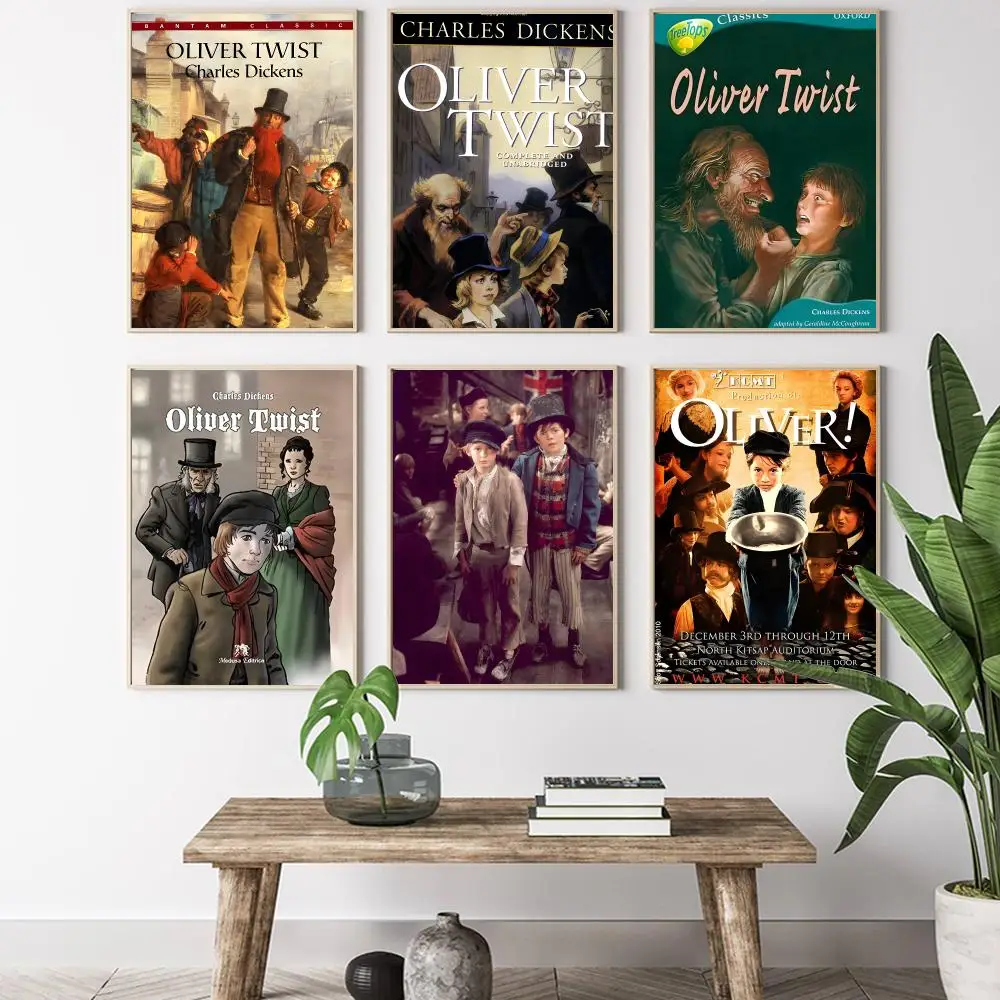 Movie Oliver Twist Painting Calligraphy HD Canvas Poster living room bedroom bar aesthetic decoration