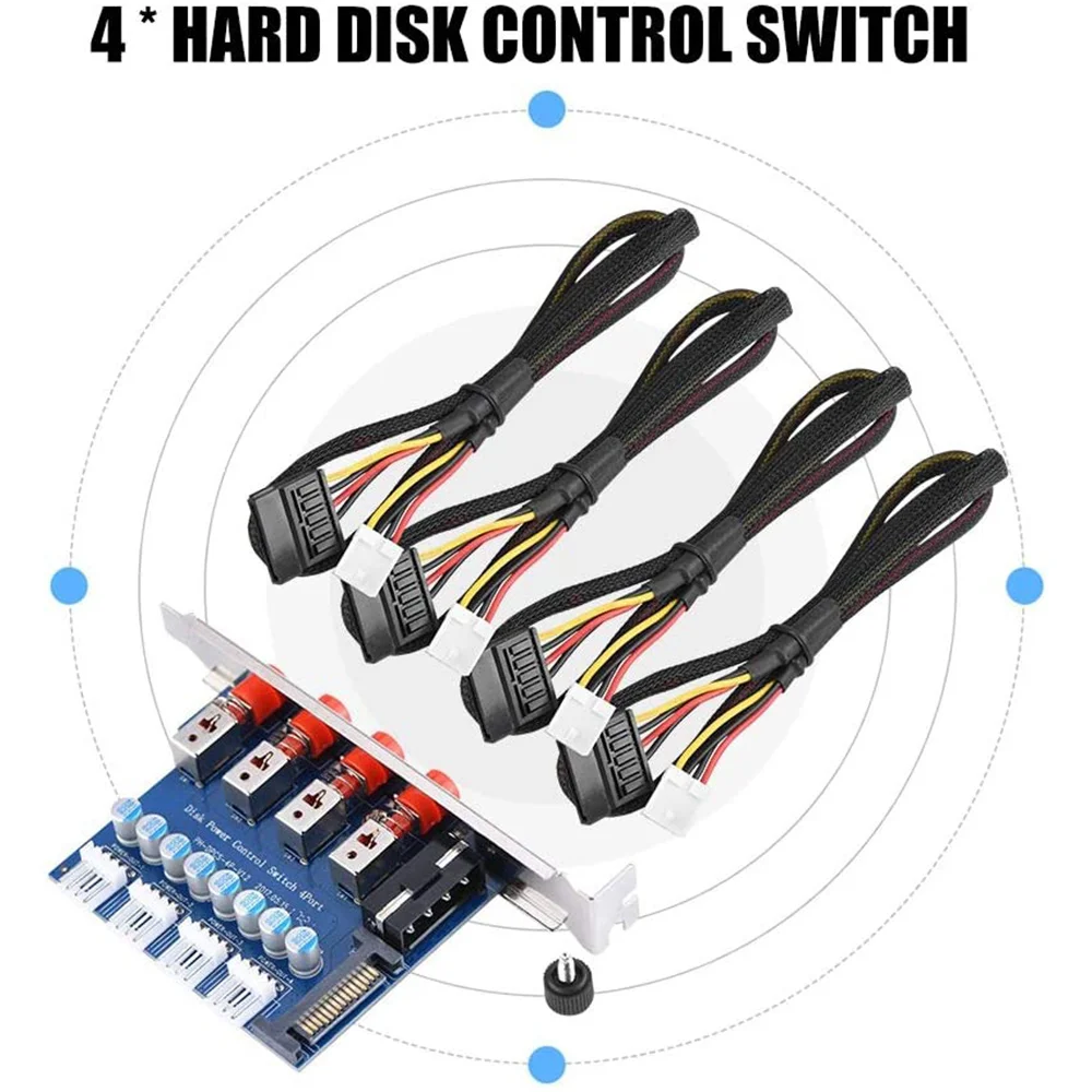 Neuer HDD Power Control Switch Festplattenwahlschalter SATA Drive Switcher für Desktop-PC Computer