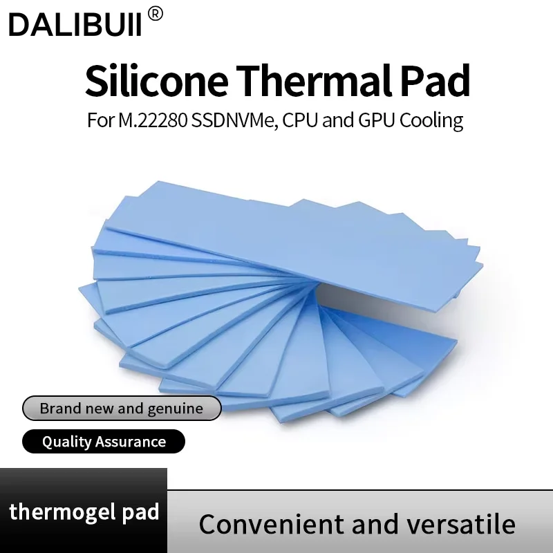 High Performance 21W Thermal Pad 70x20mm Thermal Silicone Sheet 0.5 1.0 1.5 2.0 2.5mm Heat Dissipation Pad for PC Graphics Car