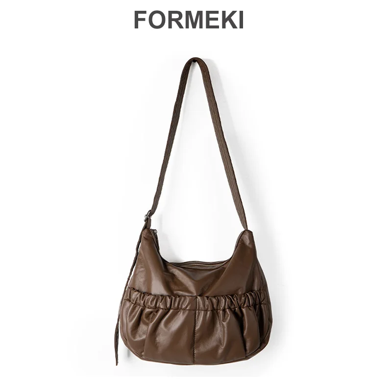 

Formeki Shoulder Bag For Women Pleated Large Capacity All Match Ladies Female Luxury Design Bag