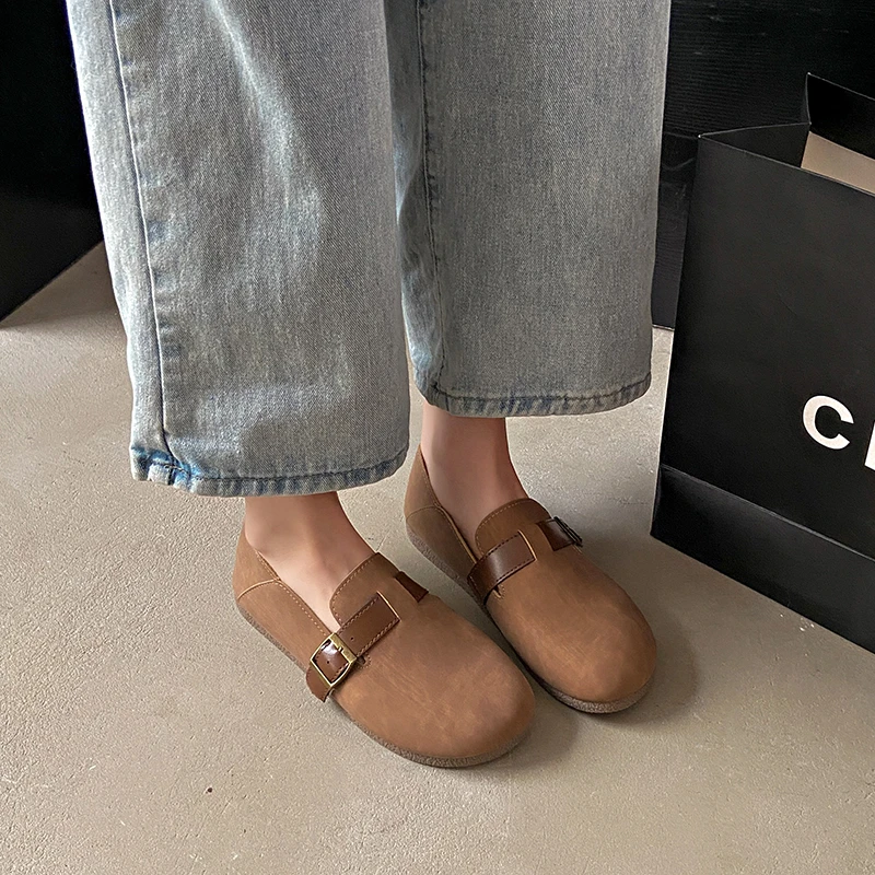 

2024 Spring and Autumn Classic New Casual Cork Clog Slippers Women's Suede Comfortable Simple Flats Fashion Beach Flats