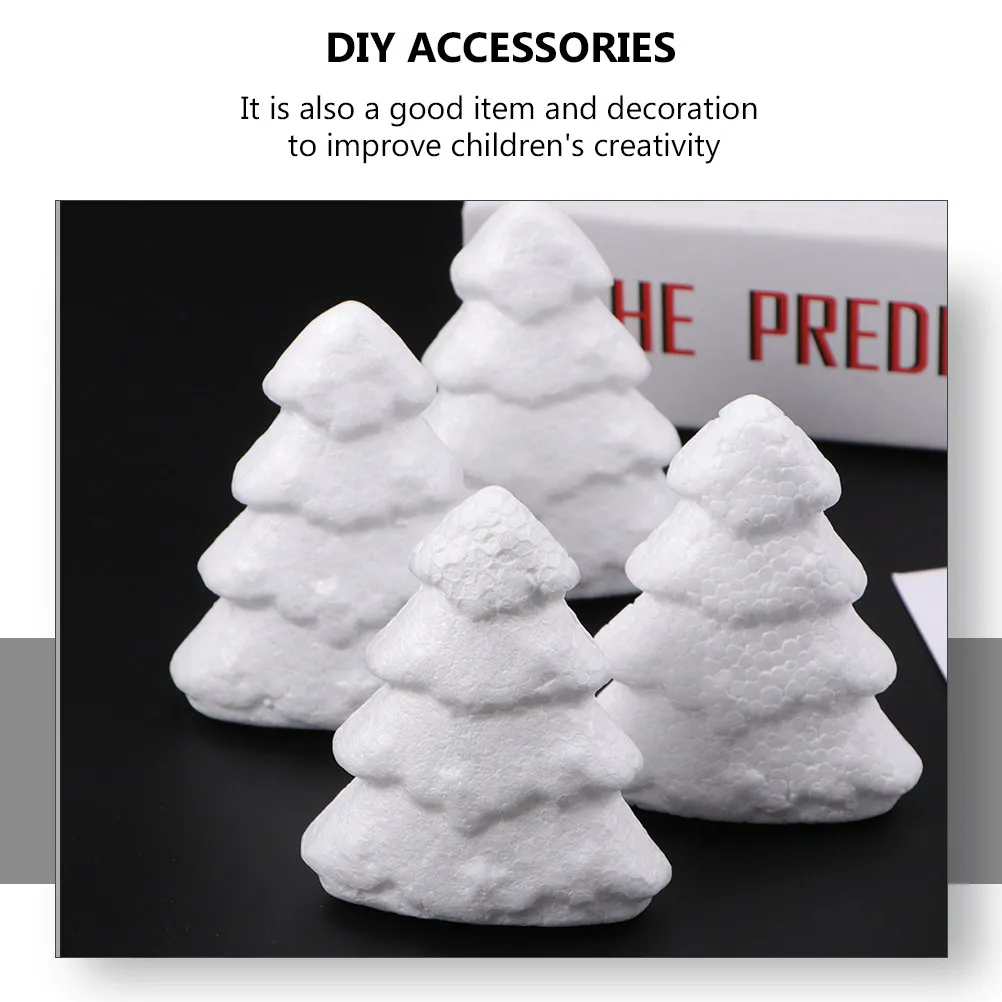 

15Pcs Xmas Tree Tower DIY Foam Crafts Christmas Decoration Set Handmade Christmas Tree Shape Accessories Tabletop Adornment