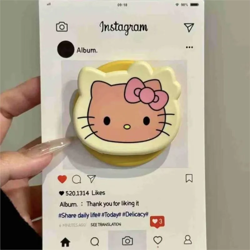 Für Magsafe Magnetischer Telefonständer Niedlicher Cartoon Hello Kitty Für iPhone Samsung Faltbare Kabellose Ladehülle Halter