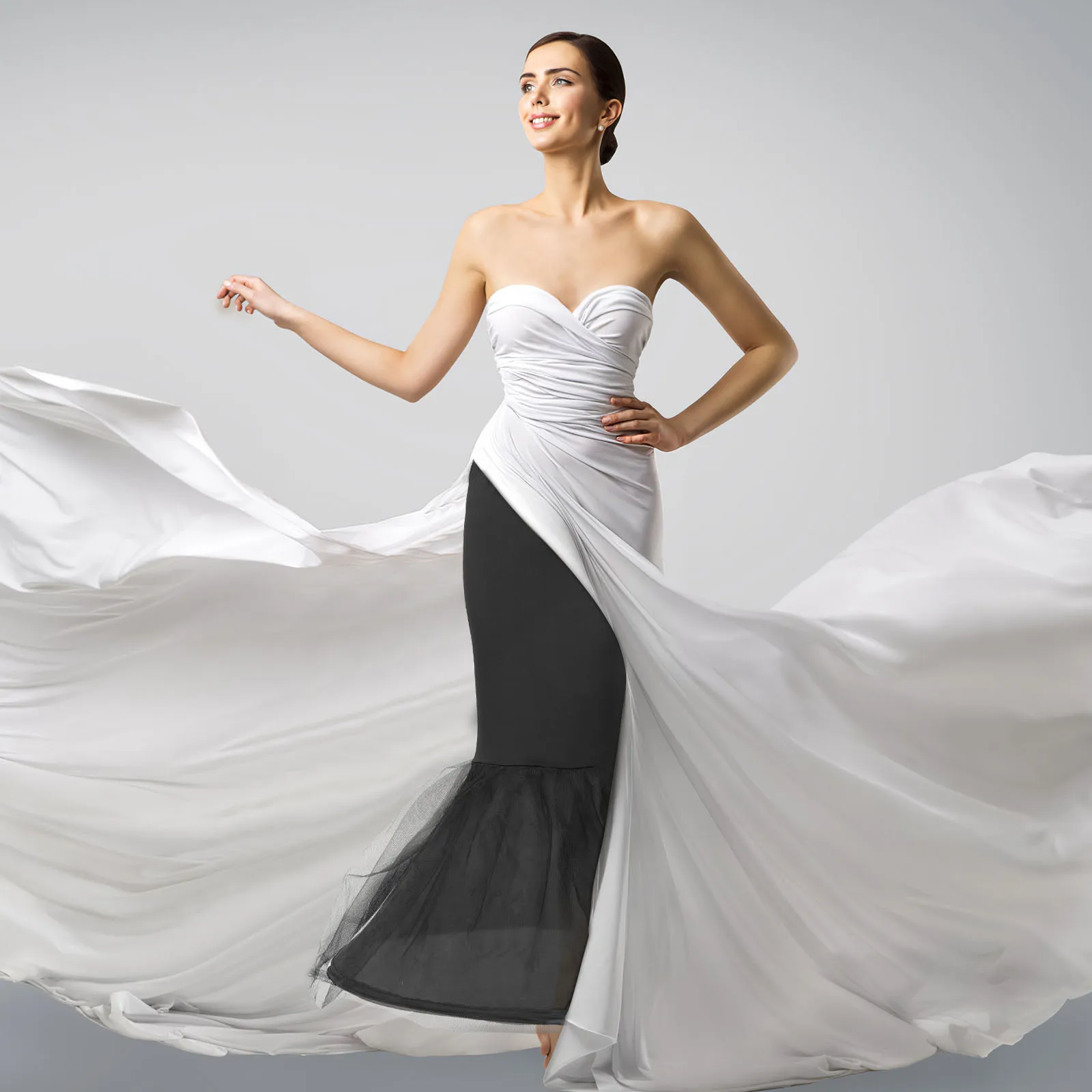 

Petticoat for Women Bone Lining Support Bridal Underskirt Wedding Dress Mermaid Formal Event Petticoat