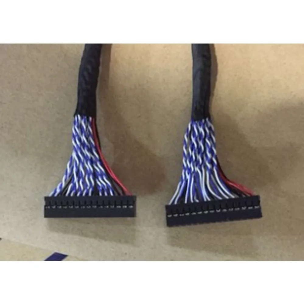 LCD LVDS Signal Cable LCD Driver Board Screen Cable 30PIN Dupont Head Dual 8 Bit (002)