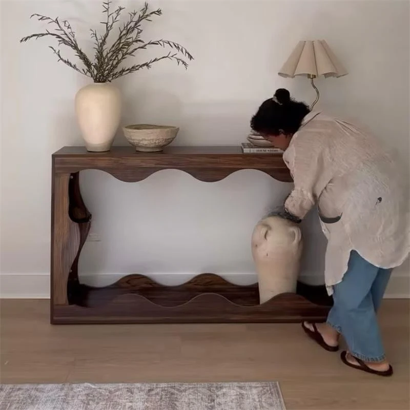 Retro Entrance Platform Entrance Table Case End View Platform Aisle Corridor Wall Entrance Cabinet